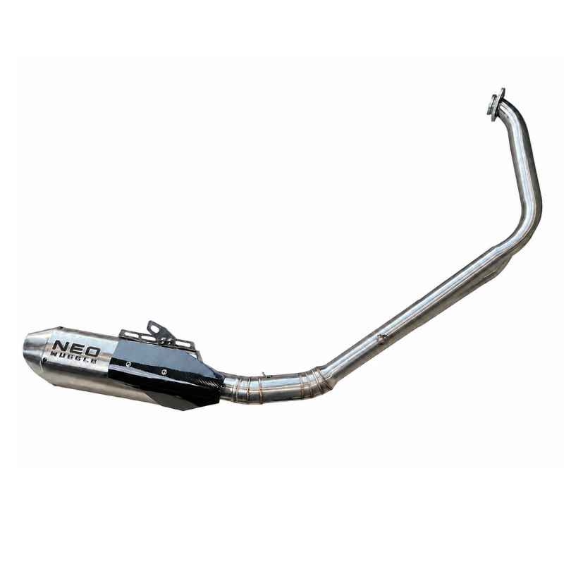 Neo Muscle stainless steel performance exhaust for Yamaha XSR155 with carbon fiber heat shield